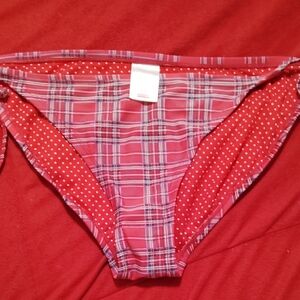 Xhilaration Red Plaid Bikini Bottom